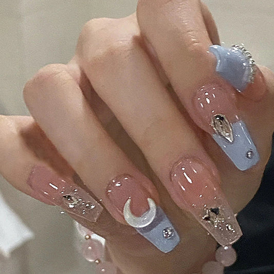 Fake Nails Stars And Moon set